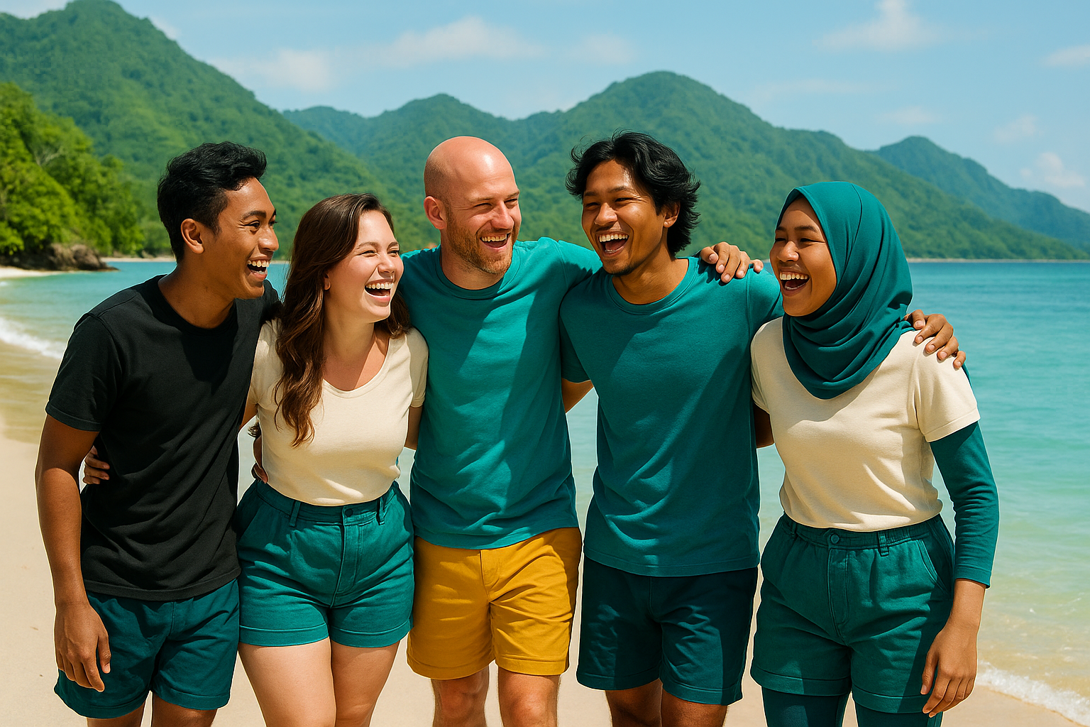 Sea Clear Team smiling on the beach